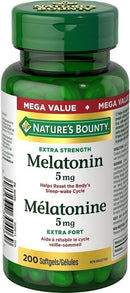 Nature's Bounty Melatonin 5mg Bonus - 100 Softgels 06 01 2025 - Melatonin