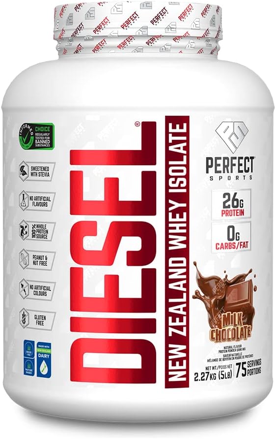 Perfect Sports DIESEL New Zealand Whey Protein Isolate Milk Chocolate / 5lbs, SNS Health, Protein Powder