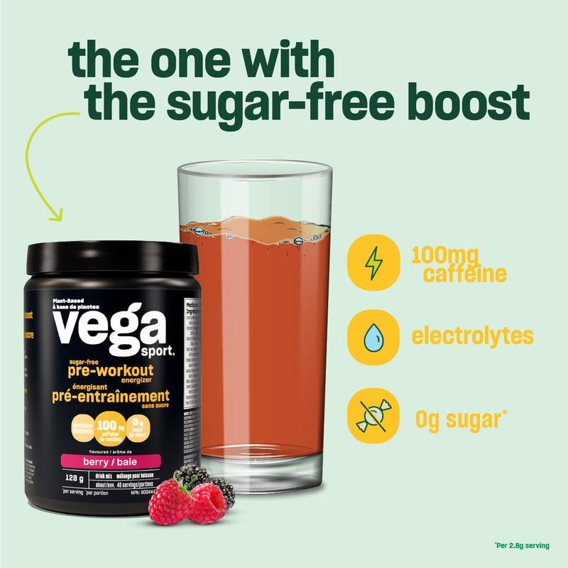 Vega Sport Pre-Workout Energizer - Berry 540g - Pre-workout