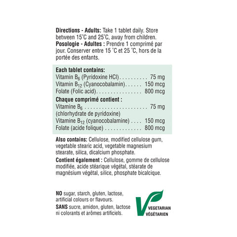 Jamieson Vitamin B6, B12 & Folic Acid