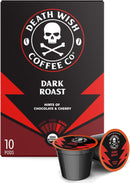 Death Wish Coffee Pods - Dark Roast 10 Coffee Pods - - Coffee