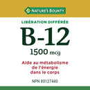 Nature's Bounty Vitamin B12 1500mg - 80 tablets - Vitamin B