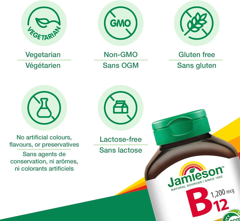 Jamieson Vitamine B12 à libération prolongée