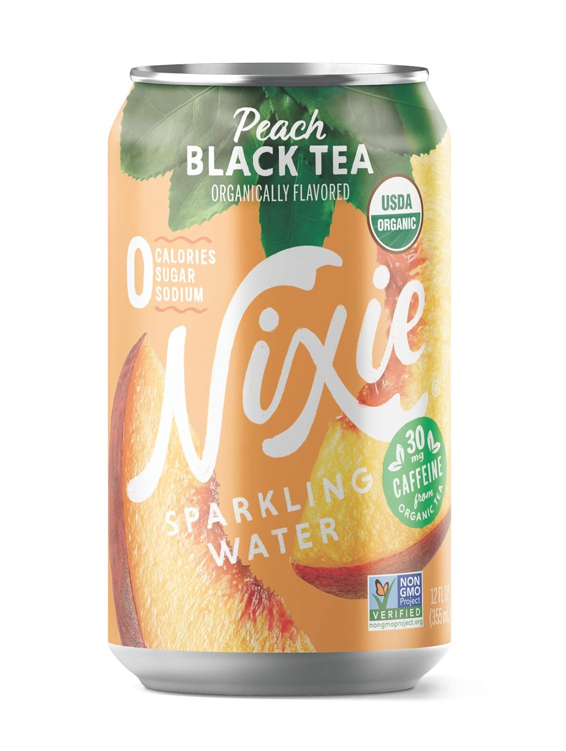 Nixie Sparkling Water - Peach Black Tea Single Can - - Water