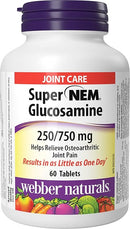 Webber Naturals Super NEM Glucosamine 250/750 mg - 60 Tablets - Joint Health