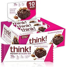 Think! High Protein Bars - Chocolate Almond Brownie 10-Pack - - Protein snacks