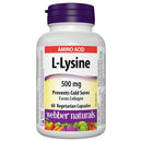 Webber Naturals L-Lysine 500 mg - 60 vegetarian capsules - Amino Acids