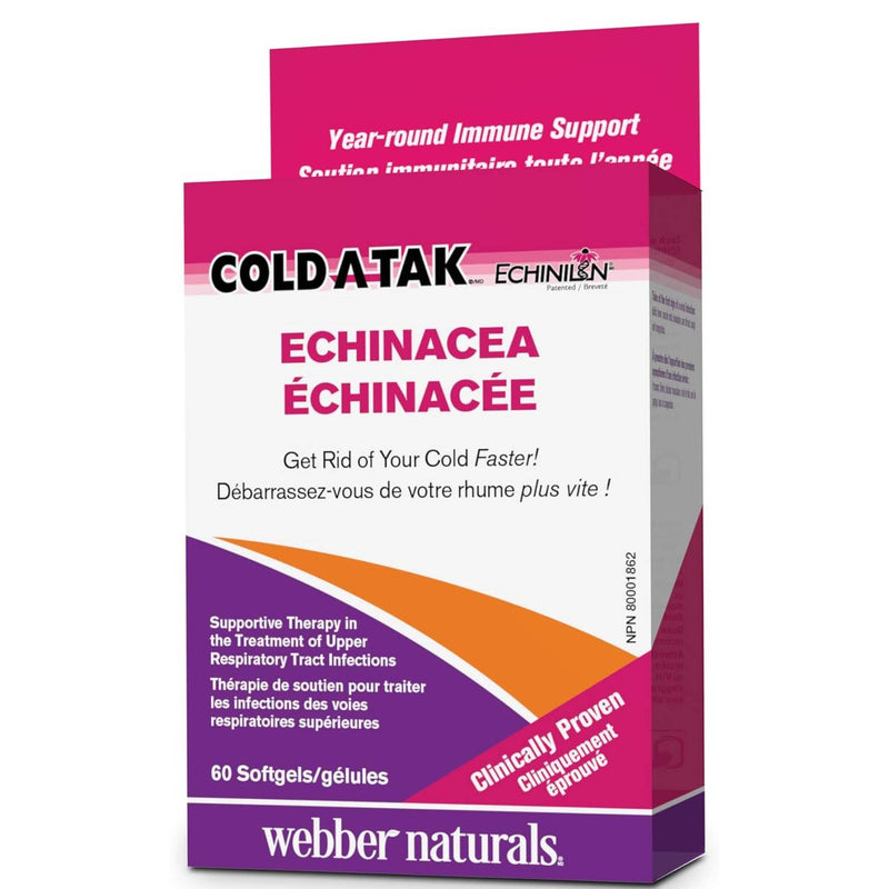 Webber Naturals Cold-A-Tak Echinacea Blister-Packed 250 mg 60 Softgels
