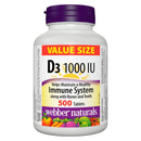 Webber Naturals D3 1000 IU - 500 Tablets - Vitamin D