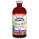 Webber Naturals Calcium Vitamin D3 1000 mg/400 IU - 500mL Blueberry Flavour - Calcium