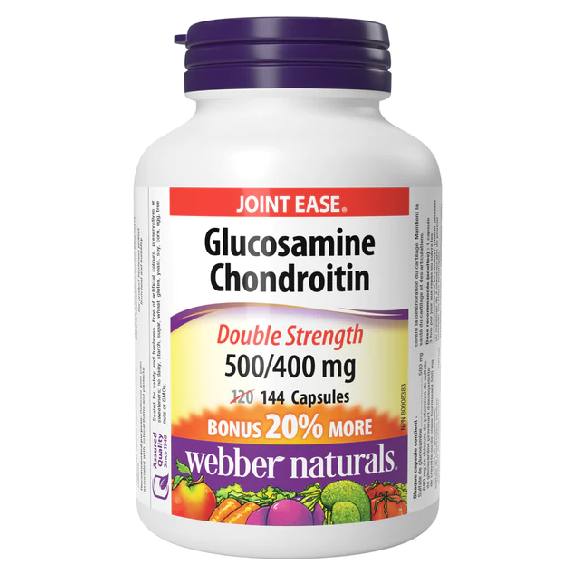 Webber Naturals Glucosamine Chondroitin Double Strength 500/400 mg 144 capsules