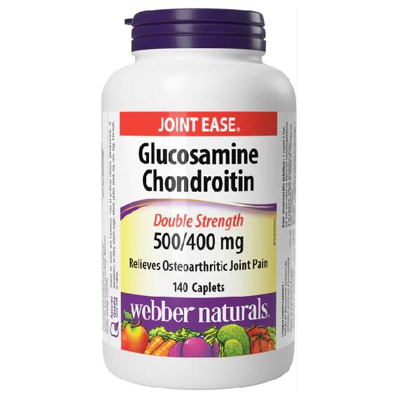 Webber Naturals Glucosamine Chondroitin Double Strength 500/400 mg 140 Caplets