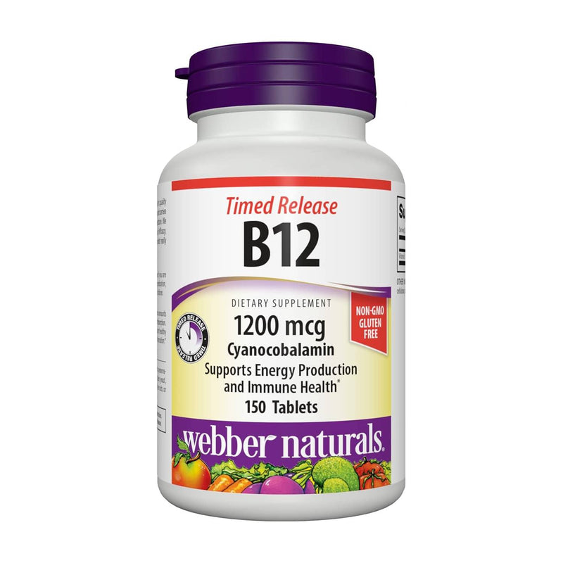 Webber Naturals B12 Timed Release 1200 mcg 150 Tablets