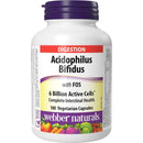 Webber Naturals Acidophilus Bifidus with FOS 6 Billion Active Cells - 180 vegetarian capsules - Probiotics