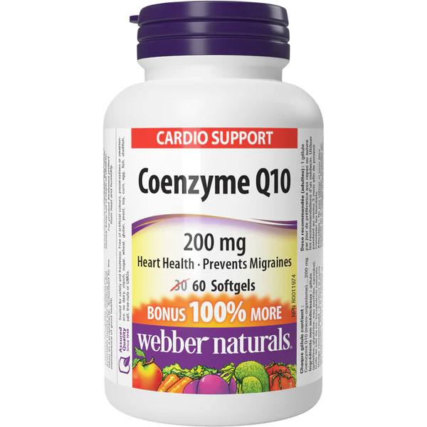Webber Naturals Coenzyme Q10 200 mg 60 Softgels