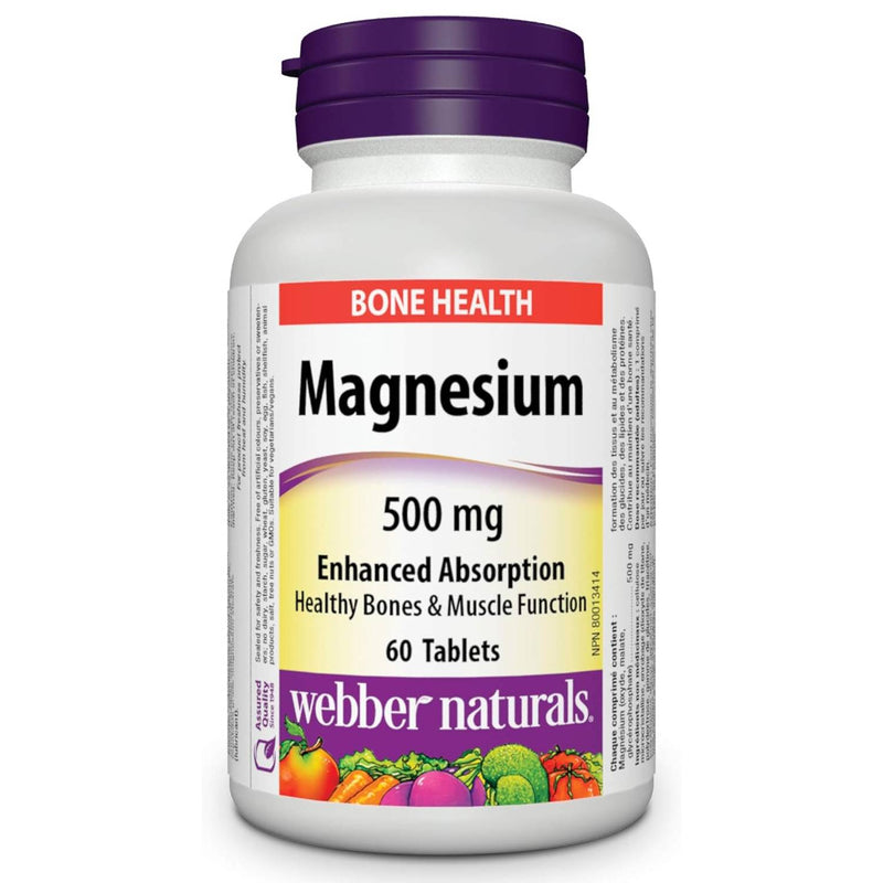 Webber Naturals Magnesium Enhanced Absorption 500 mg 60 Tablets