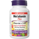 Webber Naturals Melatonin Plus L-Theanine + 5-HTP Tropical - 40 Chewable tablets Fruit Flavour - Melatonin