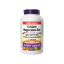 Webber Naturals Calcium Magnesium Zinc 2:1 Ratio, Enhanced Absorption 333/167/17 mg - 200 Caplets - Calcium