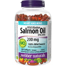 Webber Naturals Wild Alaskan Salmon Oil 200 mg EPA/DHA - 220 Softgels - Omega 3