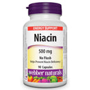 Webber Naturals No Flush Niacin 500 mg - 90 Capsules - Vitamin B