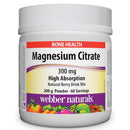 Webber Naturals Magnesium Citrate High Absorption 300 mg - 200 g Natural Berry - Magnesium