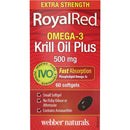 Webber Naturals RoyalRed® Omega-3 Krill Oil Plus Extra Strength 500 mg - 60 Softgels - Omega 3