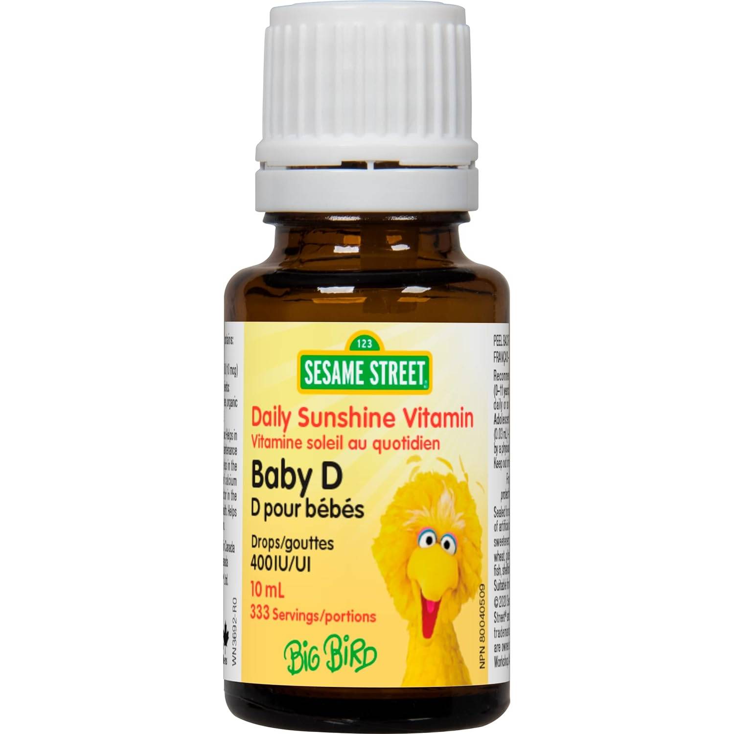 Webber Naturals Sesame Street Daily Sunshine Vitamin Baby D 400 IU 10mL
