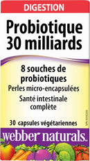 Webber Naturals Probiotic 30 Billion 8 Probiotic Strains - 30 capsules - Probiotics