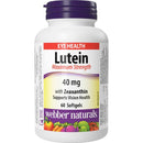 Webber Naturals Lutein with Zeaxanthin Maximum Strength 40 mg - 60 Softgels - Eye Support