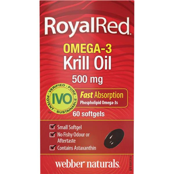 Webber Naturals RoyalRed® Omega-3 Krill Oil 500 mg 60 Softgels