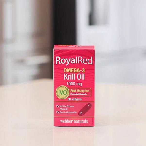 Webber Naturals RoyalRed® Omega-3 Krill Oil Extra Strength 1000 mg 30 Softgels