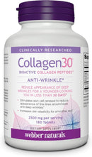 Webber Naturals Collagen30 Bioactive Collagen Peptides 2500 mg - 180 Tablets - Collagen