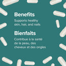 Webber Naturals Biotin 2500 mcg - 90 vegetarian capsules - Vitamin B