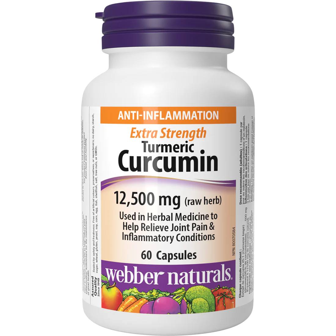 Webber Naturals Turmeric Curcumin Extra Strength 12,500 mg 60 capsules