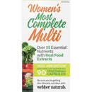Webber Naturals Women’s 50+ Most Complete Multi - 90 vegetarian capsules - Women's Health