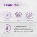 Webber Naturals Magnesium Bisglycinate 200 mg - 120 vegetarian capsules - Magnesium