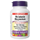 Webber Naturals Melatonin Magnesium Maximum Strength 10/150 mg - 60 Tablets - Melatonin