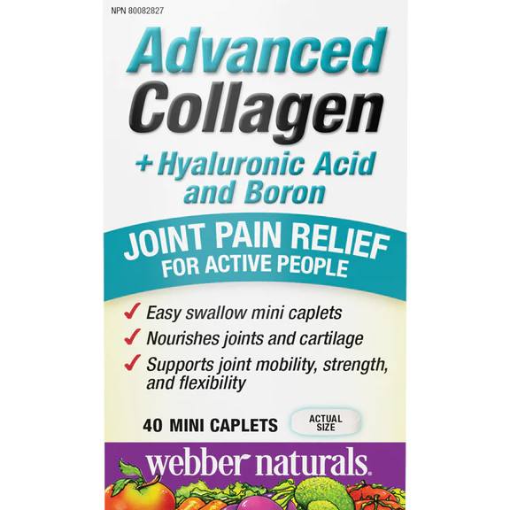 Webber Naturals Advanced Collagen + Hyaluronic Acid and Boron 40 Mini Caplets