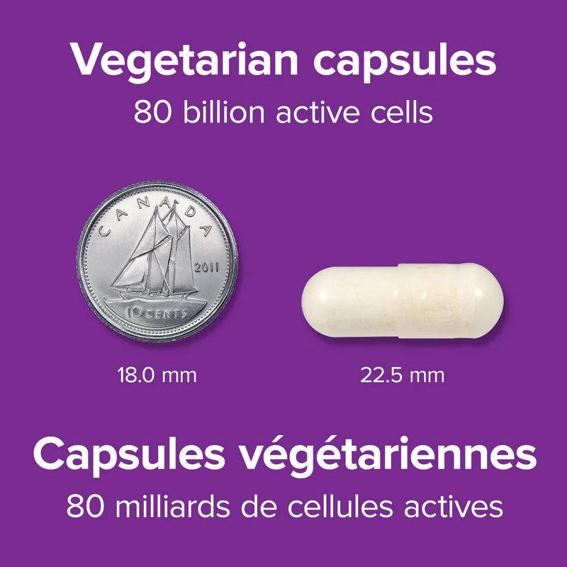 Webber Naturals Probiotic 80 Billion 8 Probiotic Strains 20 vegetarian capsules