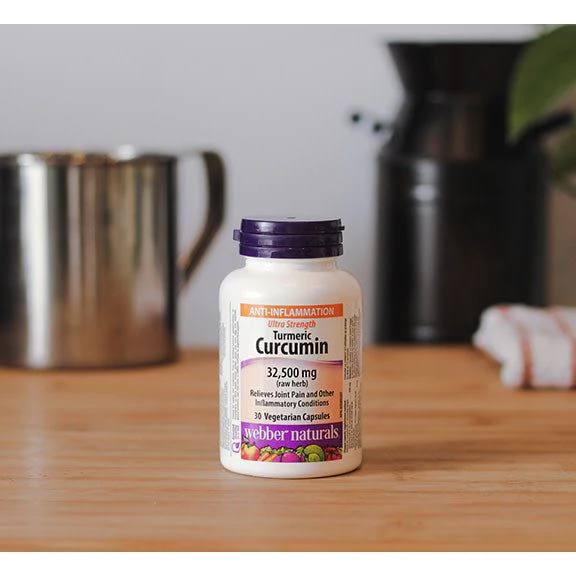 Webber Naturals Turmeric Curcumin Ultra Strength 32,500 mg (raw herb) 30 vegetarian capsules