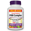 Webber Naturals B100 Complex - 140 Tablets - Vitamin B