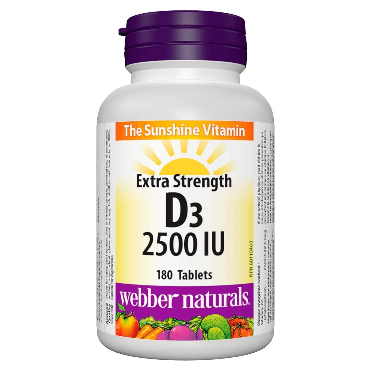 Webber Naturals D3 Extra Strength 180 Softgels