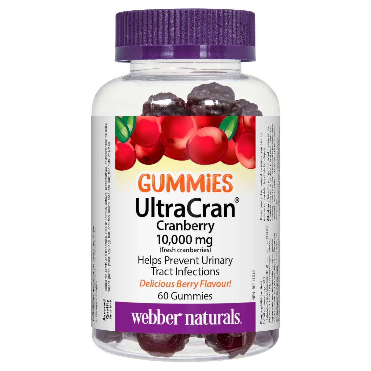 Webber Naturals UltraCran® Cranberry 10,000 mg 60 Gummies
