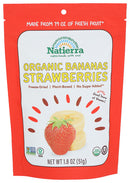 Natierra Organic Freeze-Dried Fruits - Banana Strawberry 1.8Oz - Snack