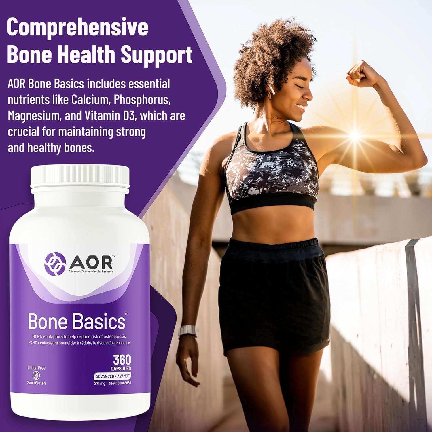 AOR Bone Basics 271mg - 240 capsules - Bone Support