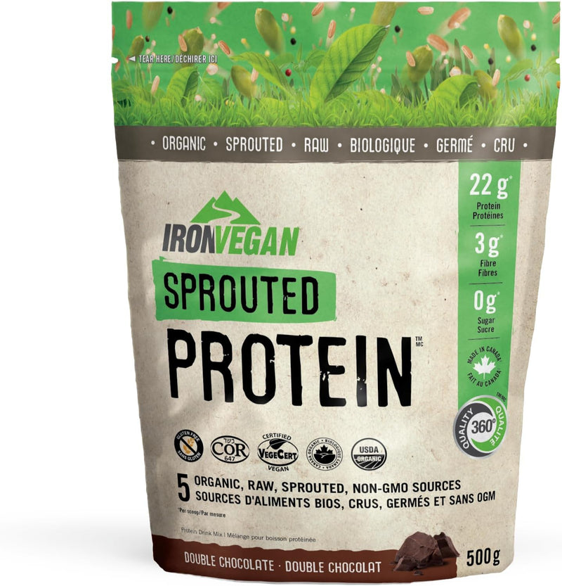 Iron Vegan Sprouted Protein - Chocolate 500g - Protein Powder