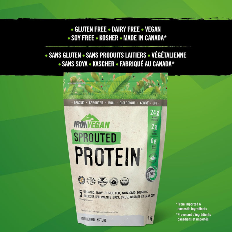 Iron Vegan Sprouted Protein - Chocolate 1kg - Protein Powder