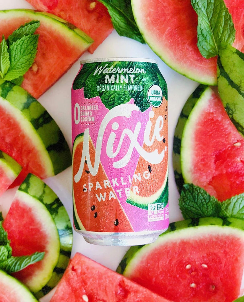 Nixie Sparkling Water - Watermelon Mint 8-pack - - Water