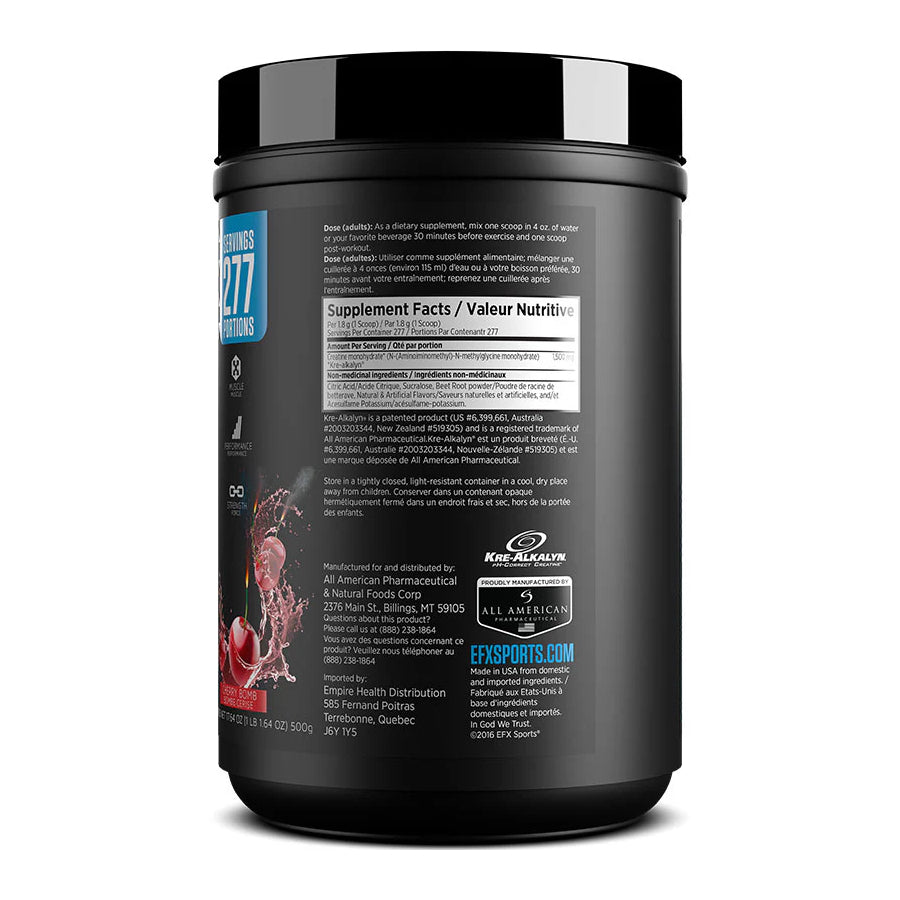 EFX Sports Kre-Alkalyn EFX Powder Cherry Bomb / 500 g