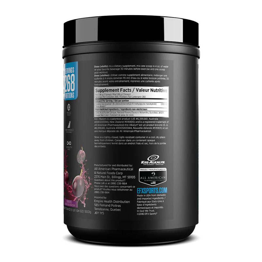 EFX Sports Kre-Alkalyn EFX Powder Grape / 500 g